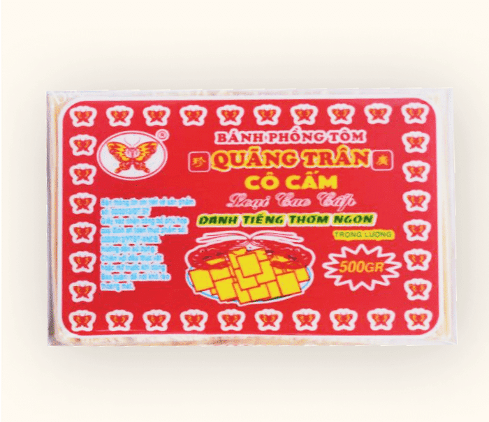 Bánh phồng tôm Quãng Trân Cô Cấm loại Cao Cấp — Hộp đỏ, hộp 500g