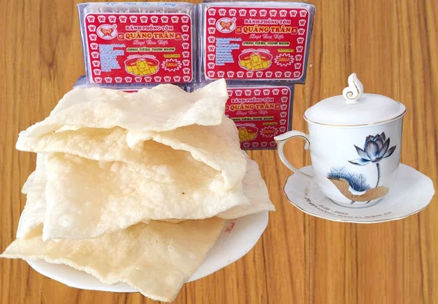 Bao bì bánh phồng tôm Quãng Trân Cô Cấm