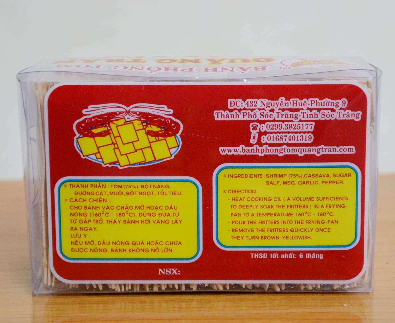 Bánh phồng tôm Quãng Trân Cô Cấm nguyên hộp